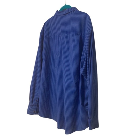 Van Heusen Dress Shirt Long Sleeve Button Down Blue Plaid Size 2XL - Picture 7 of 13